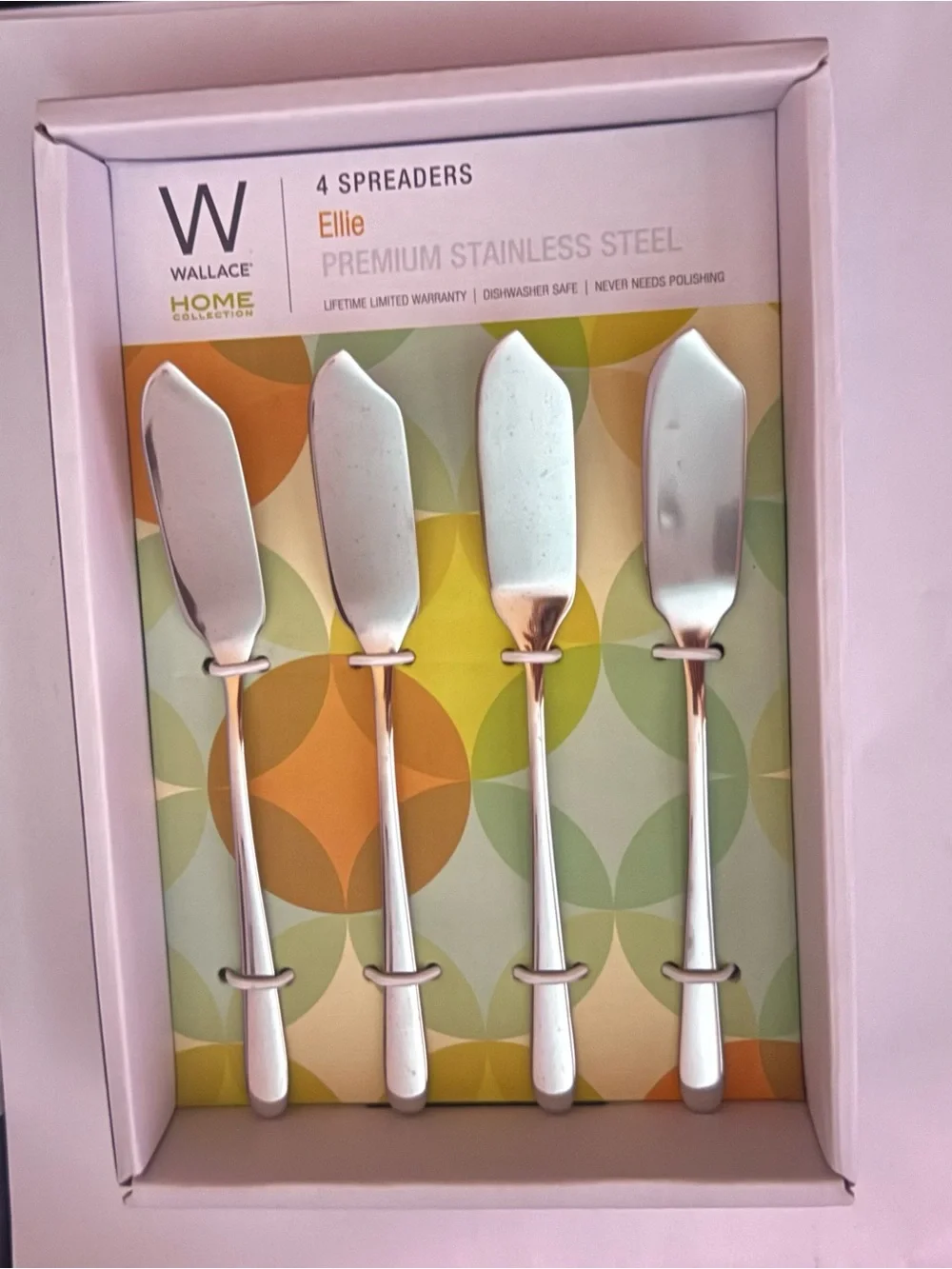 New Wallace Home Collection Ellie Premium Stainless Steel Spreaders - Set of 4